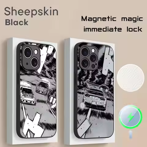 Initial D Super cool racing pattern Phone Case For iPhone 16 15 14 13 12 11 Plus Pro Max High-end Lu