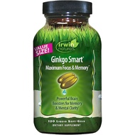 Irwin Naturals Ginkgo Smart Powerful Nootropic Brain Booster - Supports Maximum Memory, Focus & Ment