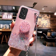 Phone Case Samsung A23 A13 4G A53 A33 5G Glitter Sequins Transparent Holder Soft Casing Samsung Gala