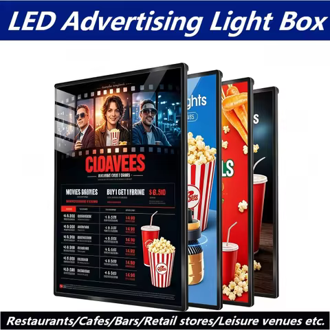 A2 A3 A4 Quick Change LED Light Box For Restaurants Cafes Bars Retail Stores Leisure Venues Wall Dis