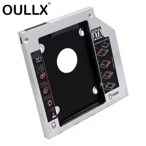 OULLX Optical Bay HDD Caddy 12.7mm 9.5mm 9mm SATA 3.0 2.5'' HD Hard Disk Drive Enclosure SSD Case Bo