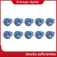 10Pcs LED Bulb Meter Dash B8-5D T5 Lamp with Holder Blue Tuning Auto Car Light