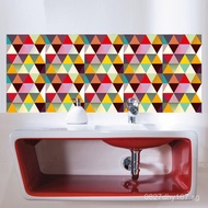 Tile Sticker Grid Crystal Film New Triangle Kitchen Sticker Creative Tile Sticker Colorful Bathroom 