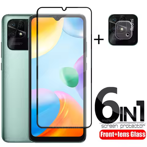 6-in-1 For Xiaomi Redmi 10C Glass For Redmi 10C Tempered Glass 9H Protective Screen Protector For Re