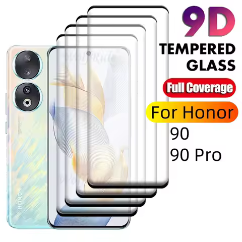 1/2/3/4 PCS For Honor 90 Glass Honor 90 Tempered Glass Protective 9H HD Full Curved Screen Protector