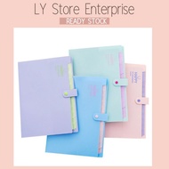 Dual Colour Big Size PVC File Document Bag School Office File Folder Wallet Stationary Storage Organ