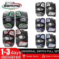 ♞Domino Handlebar Switch Set with LED Light Universal Premium Quality Original Firefly Motorcycle