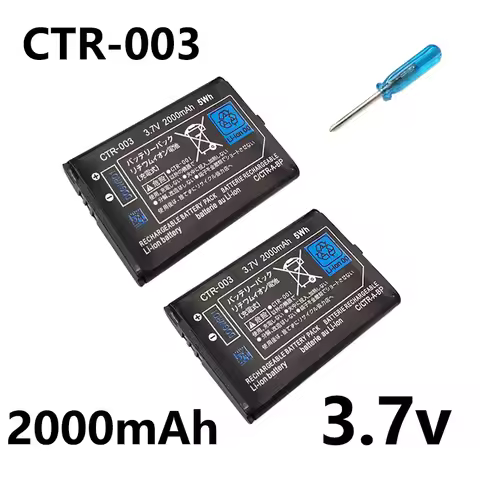 2000mAh CTR-003 For Nintendo 2DS 3DS NEW 2DS XL Battery CTR-003 For Nintendo 3DS N3DS Gamepad Contro