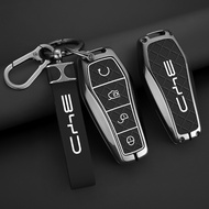 car key Cover Kunci For BYD Dolphin 2023 ATTO 3 2022 - 2023 Remote Key Case Cover Metal Keychain car