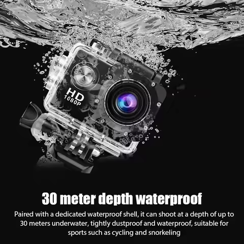 Full HD 1080P Waterproof Sports Camera - 2.0" Mini DV Camcorder for GoPro/Car with Accessories