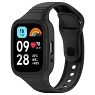 For Xiaomi Redmi Watch 3 Active / Lite Silikon Case Strap Anti Gores Cover Bumper Screen Protector +