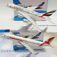 Emirates Airlines A380 / AIR ARABIA A320-200 Aircraft Model 16cm Die-cast Metal Airplane