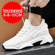 Sneakers Men Elevator Shoes Height Increase Shoes Casual Insole 10cm 8cm 6cm Optional Heels Moccasin