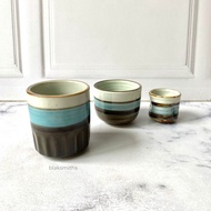 SET OF 3 CERAMIC CUPS TEA CUP/S LATTE CUPS ESPRESSO CUPS