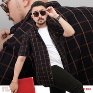 KEMEJA DGM Men's Premium Flannel Shirt Men's Flannel Shirt Men's Short Sleeve Flannel Shirt 013 A