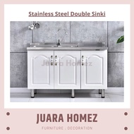 FREE SHIPPING Double Sink Kitchen Cabinet /Kabinet Dapur Basin Stainless Steel / Sinki Cabinet / Dapur Kabinet Sinki
