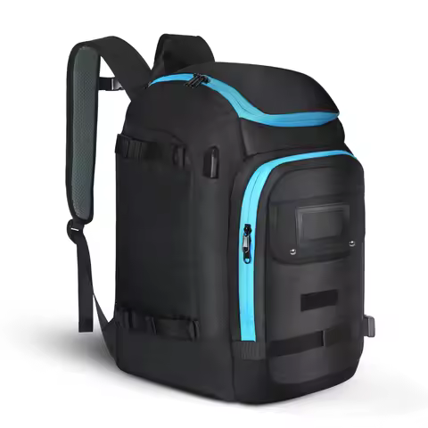 Travel Ski Boot Bag Backpack 50L Large Capacity Waterproof for Snowboard Boots Helmet Goggles Hang S
