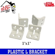 Plastic L Bracket 1"x1" White Color / Sesiku L Plastik