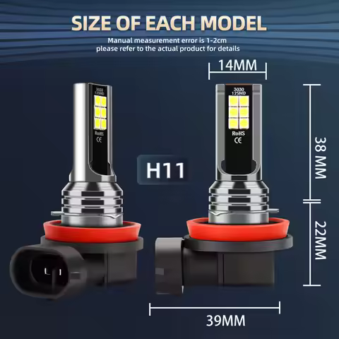 H11 H8 H9 CSP Chips Fog Lights Bulbs 20000LM Car Fog Lamps 12V 6000K White For Toyota Land Cruiser 2