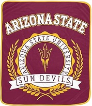 NCAA Arizona State Sun Devils University Crest Ultra Soft Blanket