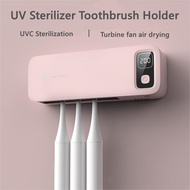 Lucky 【spot goods】 UV Toothbrush Holder Wall Bathroom Toothbrush Rack UV Toothbrush Sterilizer Clean
