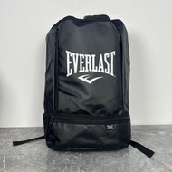 日本 EVERLAST 黑色尼龍布 LOGO 配鞋格 背囊