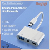 SUGIGMY Type-C to 3.5m USB Splitter Tablet Professional Data Transmission