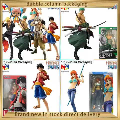 Mega House VARIABLE ACTION HEROES One Piece Straw Hat Pirates Luffy Zoro Nami Sanji Action Figures M