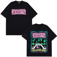 Baju T-shirt Retro Imagine Dragons Loom World Tour