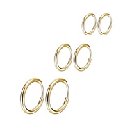 Stainless Steel Hoop Earrings  Hypoallergenic Huggie Earrings Small Hoop Sliver Black Sleeper Earrin