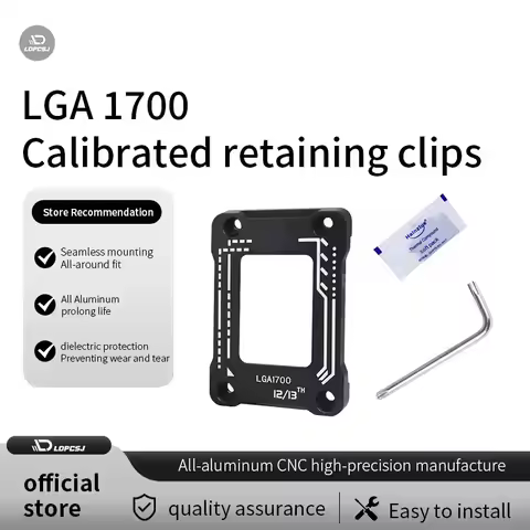 LGA1700 Socket Anti Bending Buckle CPU Bending Corrector Frame Aluminum CPU LGA 1700 Fastener For LG