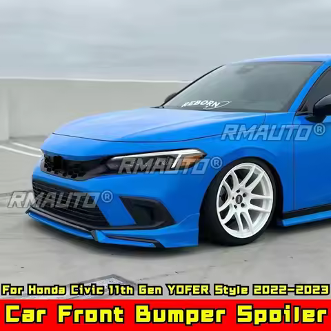For Honda Civic 11th Gen 2022-2023 Body Kit Front Bumper Spoiler Matte Black YOFER Style Front Bumpe