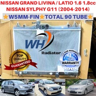 NISSAN GRAND LIVINA 1.6 1.8 / SYLPHY G11 / LATIO TOP QUALITY W5MM-FIN TOTAL 90TUBE AUTO/MANUAL Radia