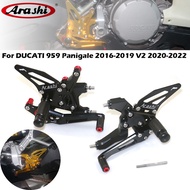 Arashi Motorcycle footrest footpeg pedal foot peg Rearset Rear Set foot rest For DUCATI 959 Panigale