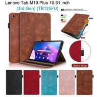 For Lenovo Tab M10 Plus 3rd Gen 2022 10.61 inch (3rd Gen) TB125FU PU Leather Case High Quality 3D Tree Style Wallet Stand Flip Cover With Card Slots Pen Buckle