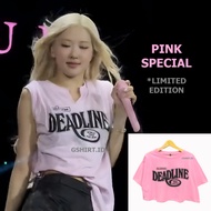[PREMIUM] Blackpink Crop Top - Pink Special - Deadline T Shirt Blackpink Clothes