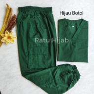 Baju Ok Oka JOGGER Cargo Toyobo Jaga Dokter Scrub Medis Perawat Lengan Pendek
