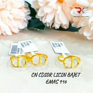 CINCIN CDIOR BAJET LICIN EMAS TULEN 916 CINCIN FESYEN LICIN EMAS 916 SIMPLE FASHION GOLD RING 916 戒指