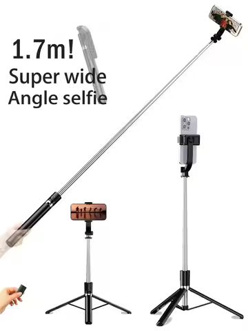1700mm Selfie Stick Wireless Selfie Stick Phone Tripod Extendable Stand Foldable Monopod For Smartph