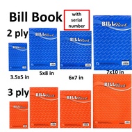 Tropical 2ply / 3ply Bill Book Serial Number Receipt Book / Invoice / Cash Bill/ Buku Resit nombor s