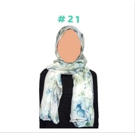 【READY STOCK】Tudung Fashion Printed Cotton Shawl Murah Simple Voile scarf Muslim Hijab Long Wide 180