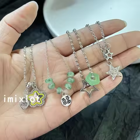 Korea star Pendant Galaxy Necklace For Women Egirls y2k Cool Neck Jewelry Clavicle Chain Original Ko