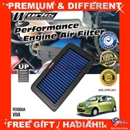 Car Air Filter PERODUA VIVA WORKS ENGINEERING Performance Engine Fuel Saver Penapis Udara Kereta