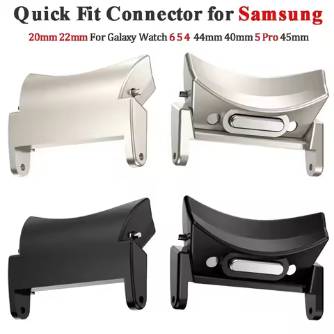 2PCS Quick Fit Adapter for Samsung Galaxy Watch 6 44 40mm 6 Classic 47mm 43mm Accessories Stainless 