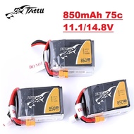 TATTU 3/4S 11.1/14.8V 850mAh 75C LiPo Battery For RC Helicopter Quadcopter FPV Racing Drone Parts Wi