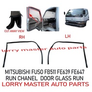 RUN CHANEL , DOOR GLASS RUN MITSUBISHI CANTER FUSO FB511 FE639 FE647