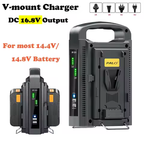 V-mount Battery Charger DC 16.8V Dual-Channel PD Fast Charger for most V Mount V Lock batteries Came