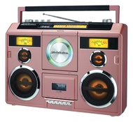 Studebaker Sound Station Portable Stereo Boombox with Bluetooth/CD/AM-FM Radio/Cassette Recorder (Ro