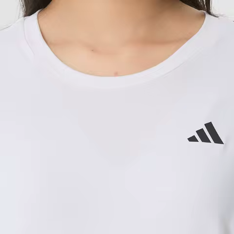 Adidas Women's White Climacool Breathable Short Sleeve T-Shirt Fitness Sportswear KU8746