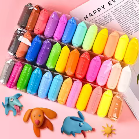 Air Dry Ultra Light Modeling Clay Kit 36 Colors Best Gift for Boys Girls Age 3-12 Year Old DIY Moldi
